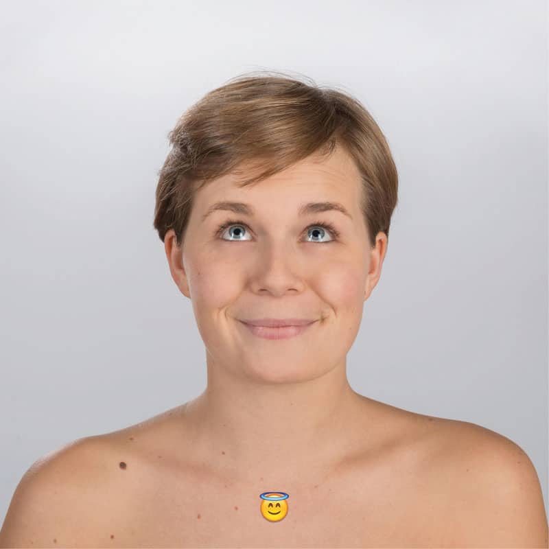 Unschuldiges Humoji (Engel)