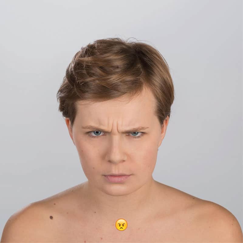 Verärgertes Humoji