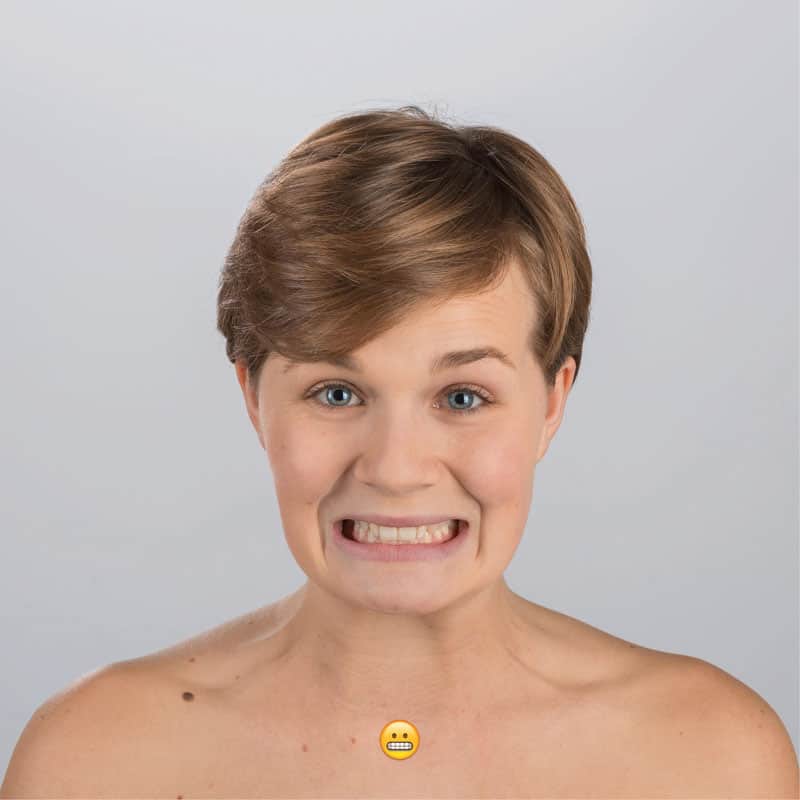 Grimasse schneidendes Humoji